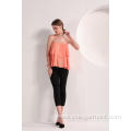 Women's Peach Color Founce Top